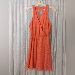Girl's dress size Small, orange/coral